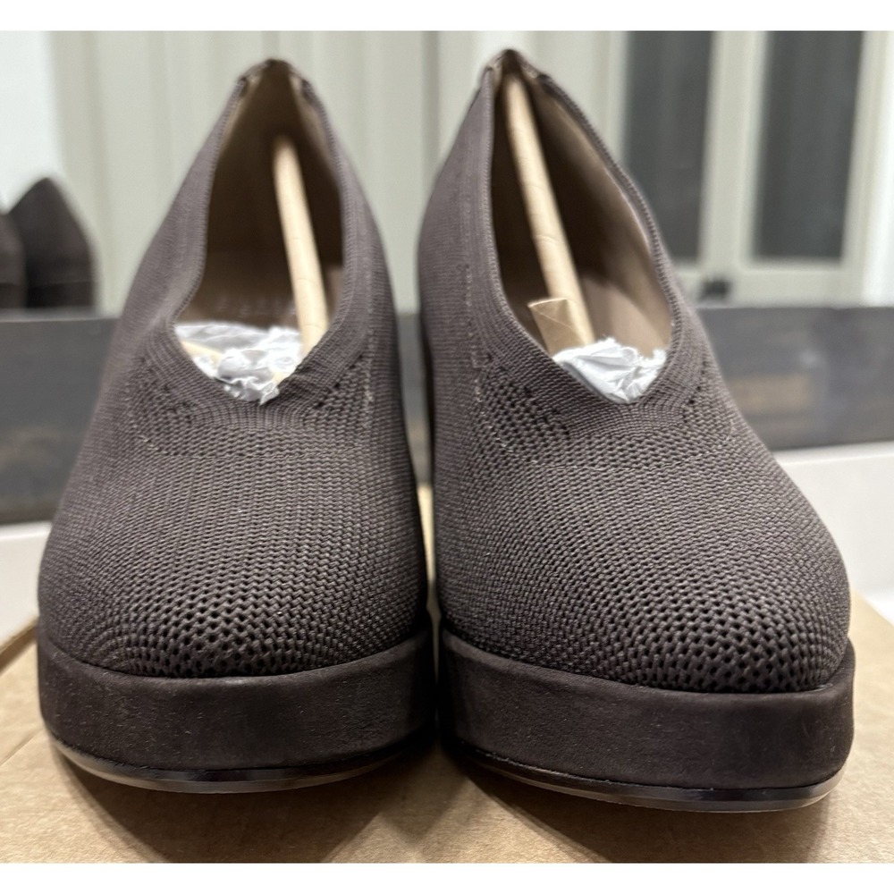Eileen Fisher Womens Signy Pumps Heels Brown Knit Nubuck Block Heel Size 5.5 M - Picture 2 of 5